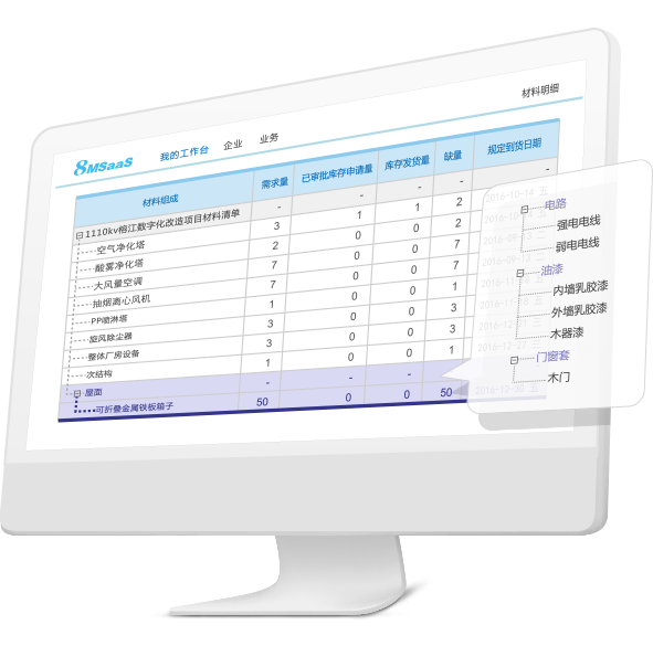 云端CRM產(chǎn)品材料清單管理系統(tǒng)